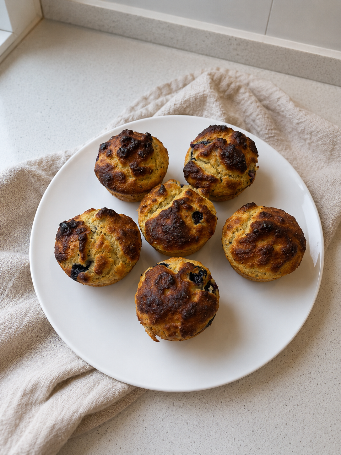 Low Carb High Protein Blueberry Muffins